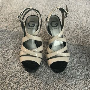 G by Guess Heels. Black and Nude. Size 5.5. Minimal wear and tear on heels.